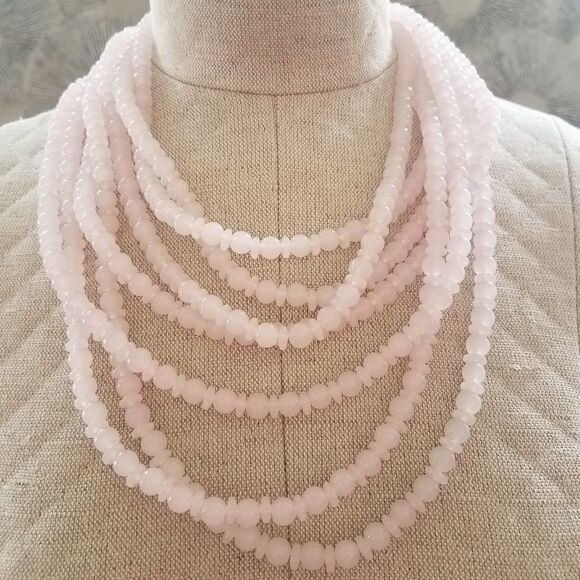Baublebar Carolyne Pink Beaded Mulistrand Necklace - Picture 1 of 8